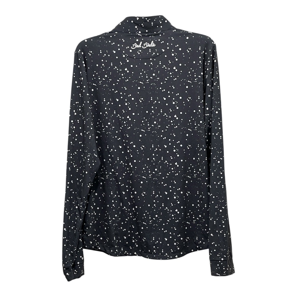 Bad Birdie Excellent Quarter Zip Pullover Womens Large Gray Splatter Print Golf - Picture 3 of 12